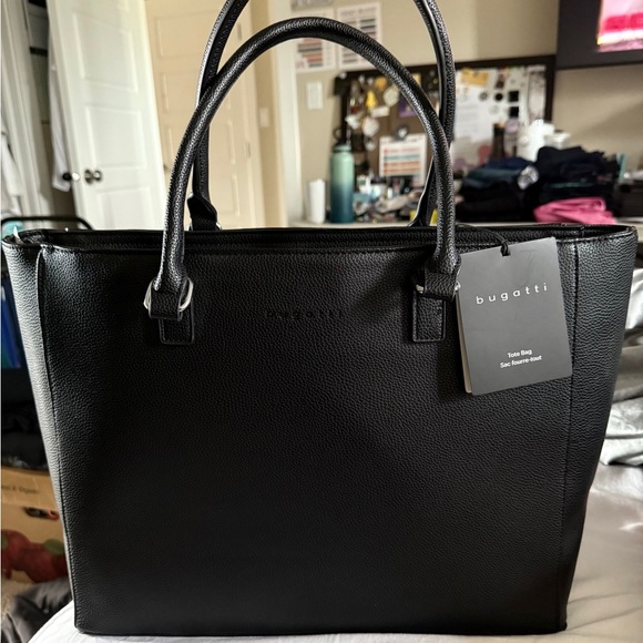 Bugatti Handbags - Bugatti Black Textured Tote